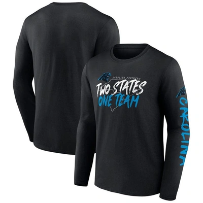 Fanatics Branded Black Carolina Panthers Hometown Collection Sweep Long Sleeve T-shirt