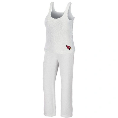 Wear By Erin Andrews Women's  Cream New England Patriots Cozy Scoop Neck Tank Top Pants Sleep Set