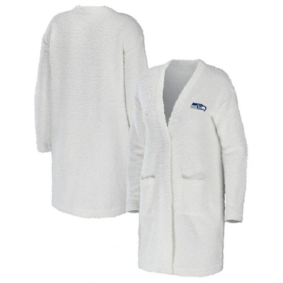 Wear By Erin Andrews Cream Seattle Seahawks Cozy Lounge Cardigan Sweater