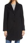 Sam Edelman Notch Collar Wool Blend Jacket In Black