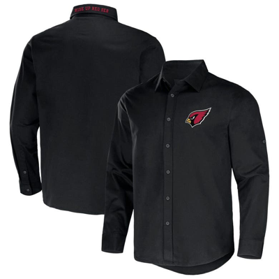 Nfl X Darius Rucker Collection By Fanatics Black Arizona Cardinals Convertible Twill Long Sleeve But