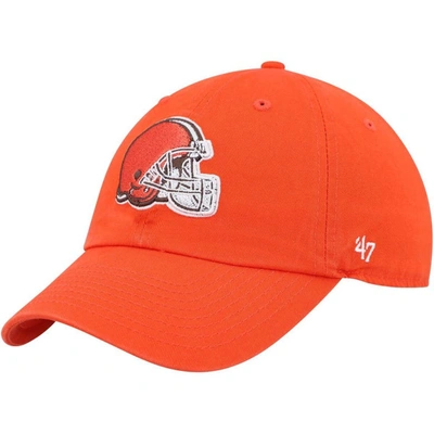 47 ' Orange Cleveland Browns Clean Up Primary Adjustable Hat