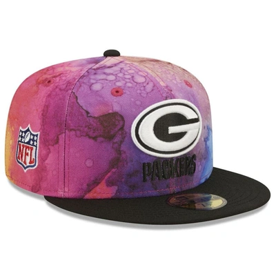 New Era Men's  Pink, Black Green Bay Packers 2022 Nfl Crucial Catch 59fifty Fitted Hat In Pink,black