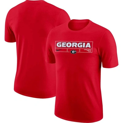 Nike Red Georgia Bulldogs Wordmark Stadium T-shirt