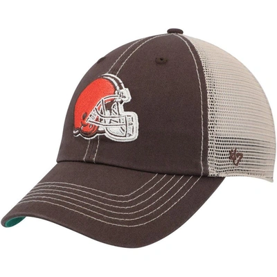 47 ' Brown/natural Cleveland Browns Trawler Clean Up Trucker Snapback Hat