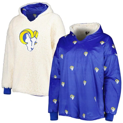 Foco Los Angeles Rams Repeat Print Reversible Hoodeez In Royal