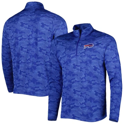 Antigua Royal Buffalo Bills Brigade Quarter-zip Sweatshirt