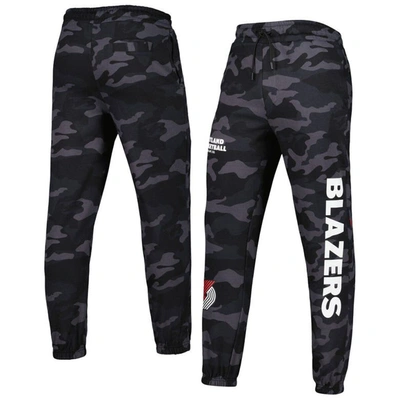 New Era Men's  Black, Camo Portland Trail Blazers Tonal Joggers