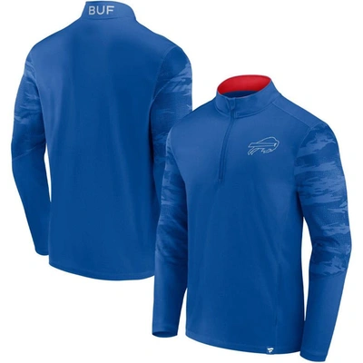Fanatics Branded Royal/red Buffalo Bills Ringer Quarter-zip Jacket