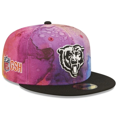 New Era Men's  Pink, Black Chicago Bears 2022 Nfl Crucial Catch 59fifty Fitted Hat In Pink,black