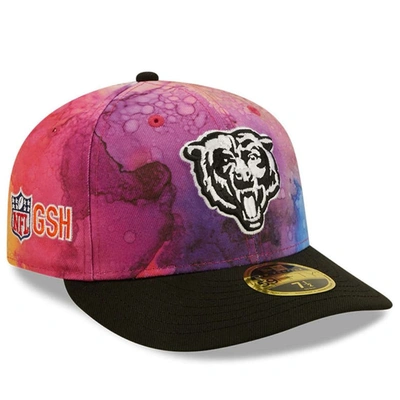 New Era Men's  Pink, Black Chicago Bears 2022 Nfl Crucial Catch Low Profile 59fifty Fitted Hat In Pink,black