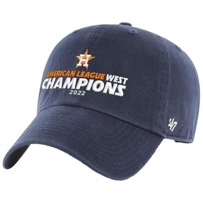 47 ' Navy Houston Astros  2022 Al West Division Champions Clean Up Adjustable Hat