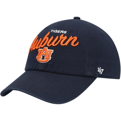 47 Brand '47 Navy Auburn Tigers Phoebe Clean Up Adjustable Hat