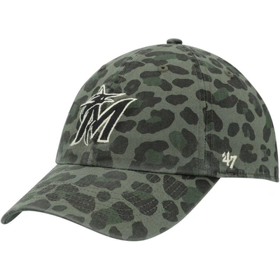 47 Brand '47 Green Miami Marlins Bagheera Clean Up Adjustable Hat