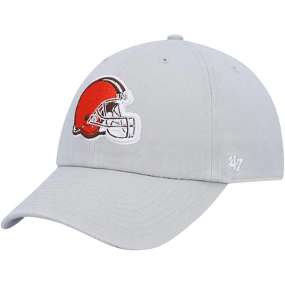 47 ' Gray Cleveland Browns Team Clean Up Adjustable Hat