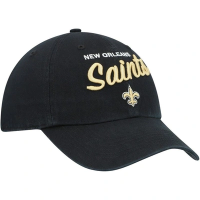 47 ' Black New Orleans Saints Phoebe Clean Up Adjustable Hat