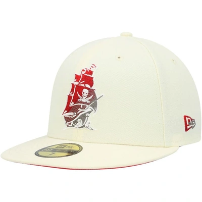 New Era Cream Tampa Bay Buccaneers Chrome Dim 59fifty Fitted Hat