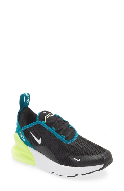 Nike Kids' Air Max 270 Sneaker In Black/white/bright Spruce