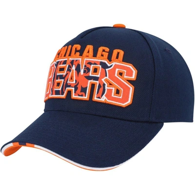 Outerstuff Kids' Youth Navy Chicago Bears On Trend Precurved A-frame Snapback Hat