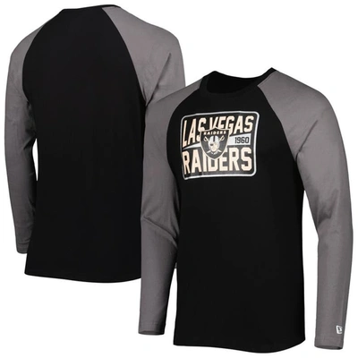 New Era Black Las Vegas Raiders Current Raglan Long Sleeve T-shirt