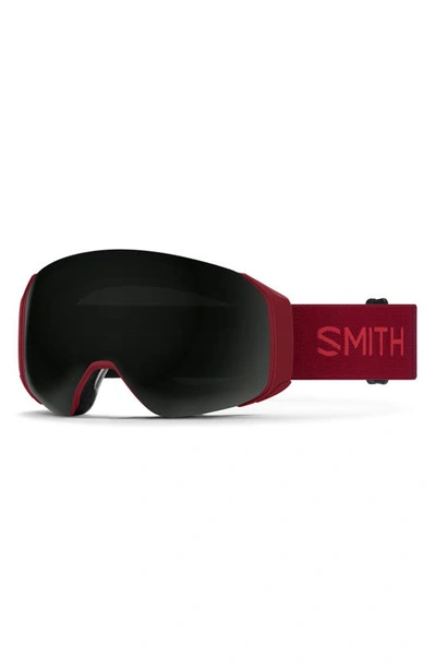 Smith 4d Mag™ 154mm Snow Goggles In Sangria / Chromapop Sun Black