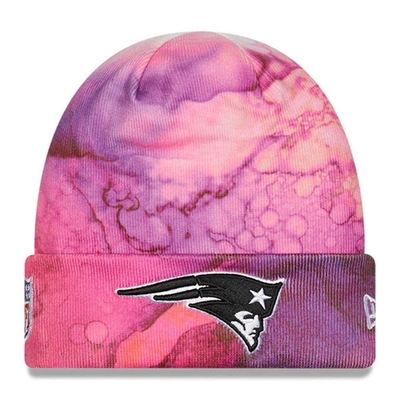 New Era Kids' Youth  Pink New England Patriots 2022 Nfl Crucial Catch Knit Hat
