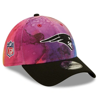 New Era Men's  Pink, Black New England Patriots 2022 Nfl Crucial Catch 39thirty Flex Hat In Pink,black