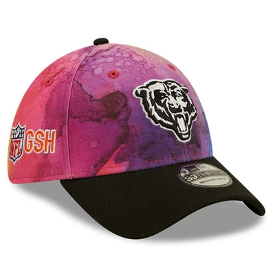 New Era Men's  Pink, Black Chicago Bears 2022 Nfl Crucial Catch 39thirty Flex Hat In Pink,black