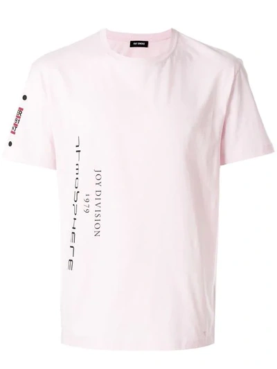 Raf Simons Printed Cotton-jersey T-shirt - Pink