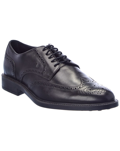 Tod's Tods Leather Oxford In Black