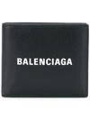 Balenciaga Black Logo Everyday Wallet