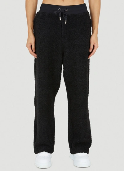 Dolce & Gabbana Boucle Fleece Track Pants In Black