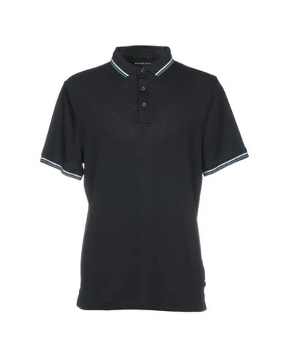 Michael Kors Polo Shirt In Dark Blue
