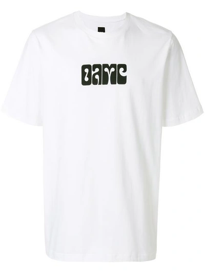 Oamc Pistachio White Cotton T-shirt With Logo