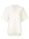 08sircus Spread-collar Short-sleeve Blouse In White