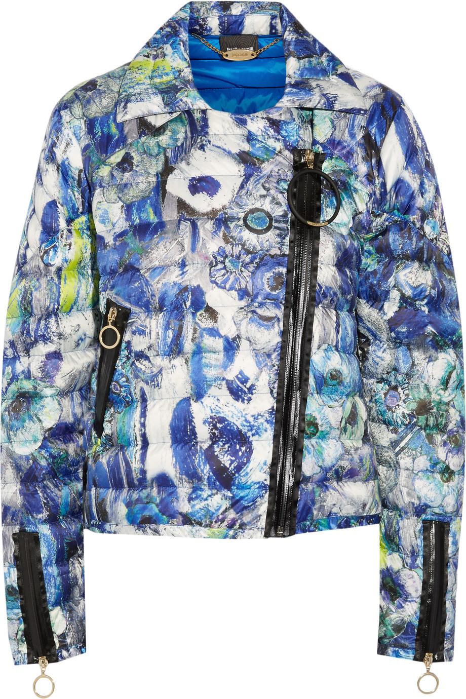 Just Cavalli Quilted Printed Shell Jacket | ModeSens