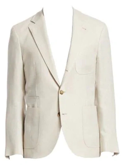 Brunello Cucinelli Wool Suit Jacket In Off White