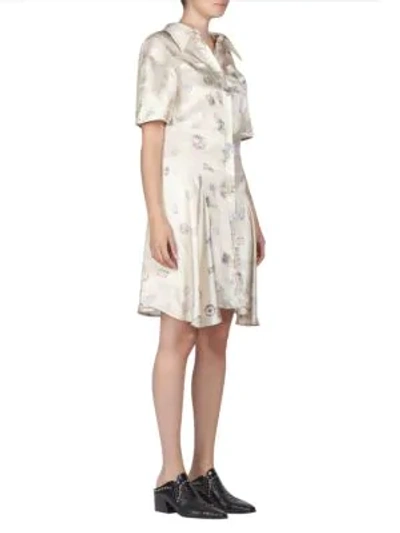 passport shirt dress Acne Studios Marald Shiny Passport Shirt Dress In Passport Stamp