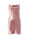 Fleur Du Mal Cowl Neck Slip Dress In Pink Lady