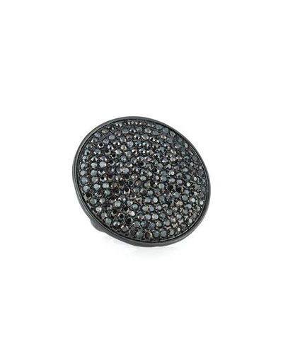 Nest Jewelry Adjustable Pave Disc Ring In Gray