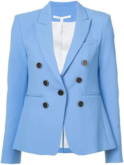 Veronica Beard Colson Peak-lapel Double-breasted Jacket, Blue