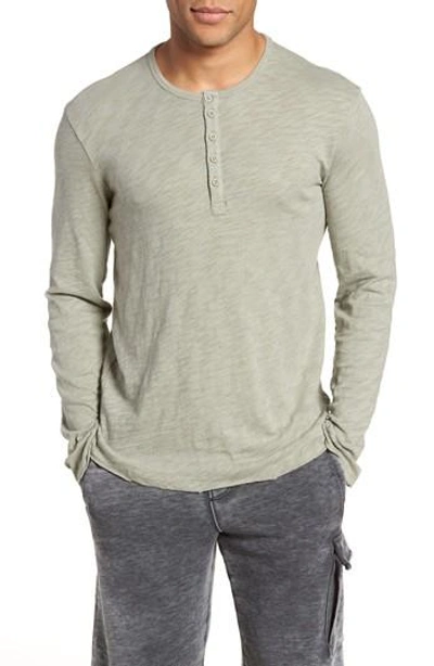 Atm Anthony Thomas Melillo Raw Edge Henley In Pale Moss