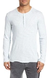 Atm Anthony Thomas Melillo Raw Edge Henley In Blue Sky