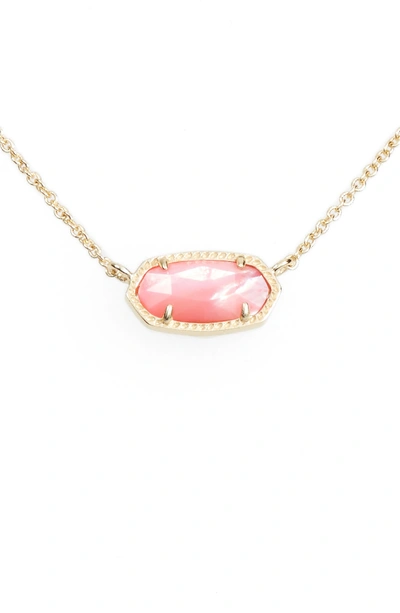 Kendra Scott Signature Elisa Necklace, 15 In Blush Dyed Ivory Mop/ Gold