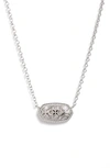 Kendra Scott Elisa Pendant Necklace In Periwinkle Cats Eye/ Silver