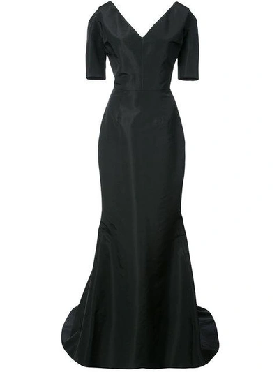 Carolina Herrera Silk Faille Mermaid Gown In Black