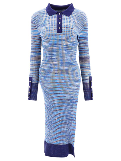 Jacquemus La Robe Zucca Knit Dress In Blue
