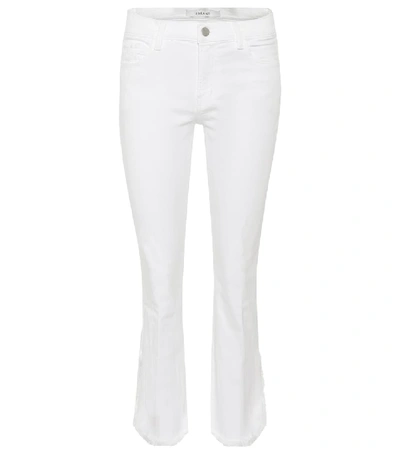 J Brand Selena Bootcut Cropped Skinny Jeans In White