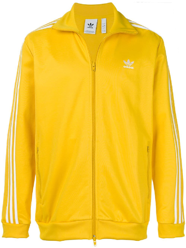 black and yellow adidas track jacket