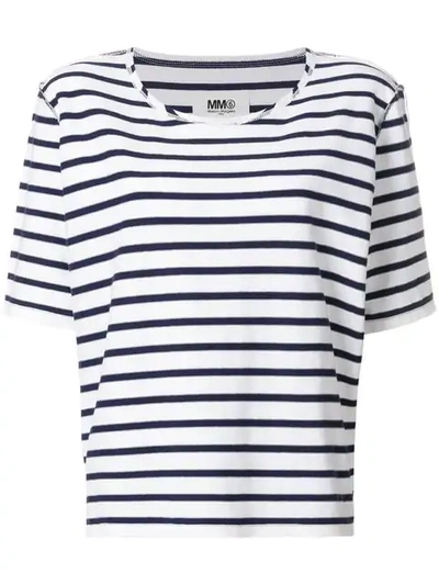 Mm6 Maison Margiela Oversized Striped T-shirt In 002f